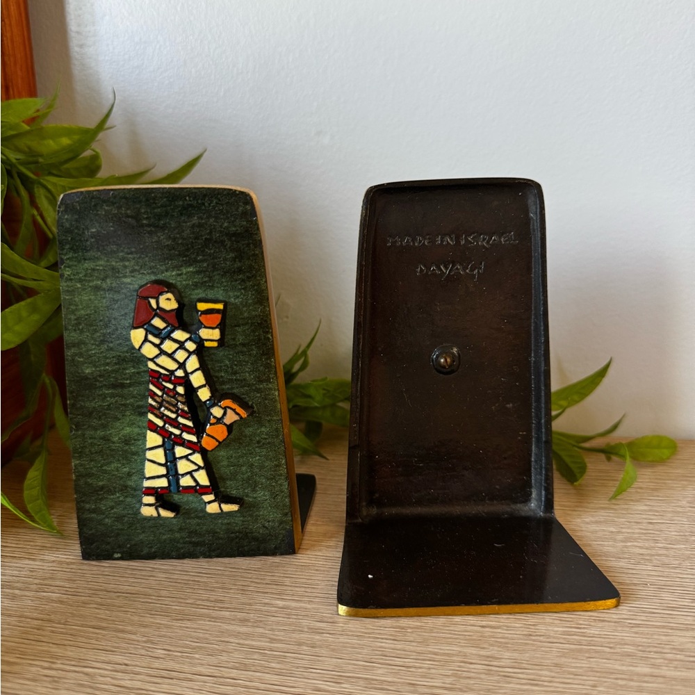 Mosaic Design Green Bookends - Picture 2 of 8